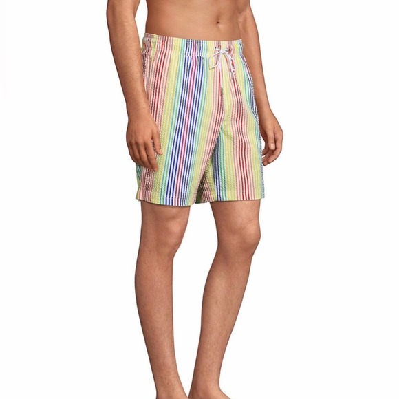 Lands' End NWT Seersucker Volley Swim Trunk Men Various - Picture 14 of 15